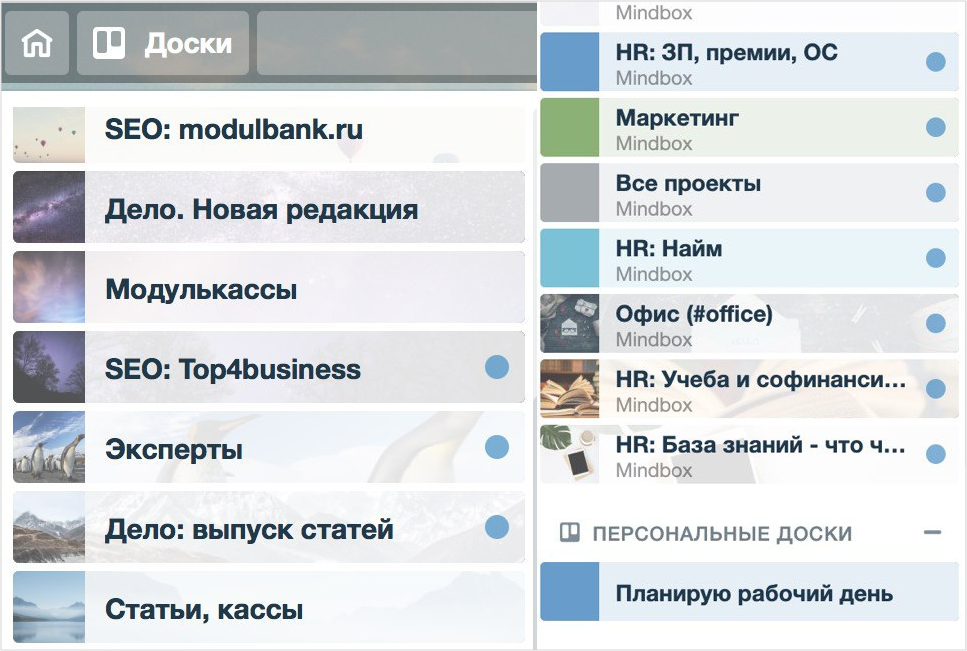 Как управлять проектами в Trello на двух досках вместо десяти