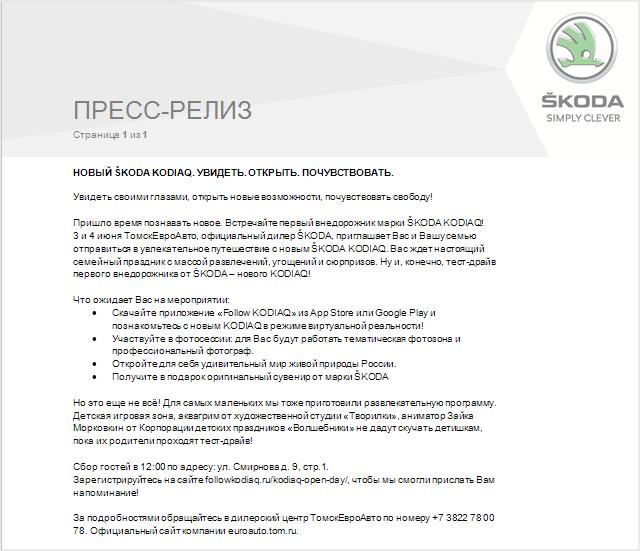 PR-кейс регионального автосалона: продвигаем автомобиль Skoda