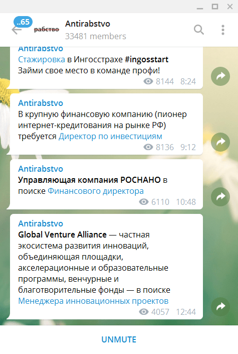 Лучшие Телеграм-каналы с вакансиями: подборка «Антирабства»