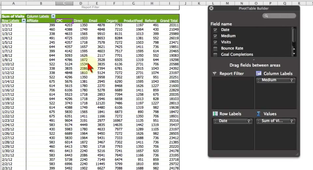 Полезные функции Excel для маркетологов